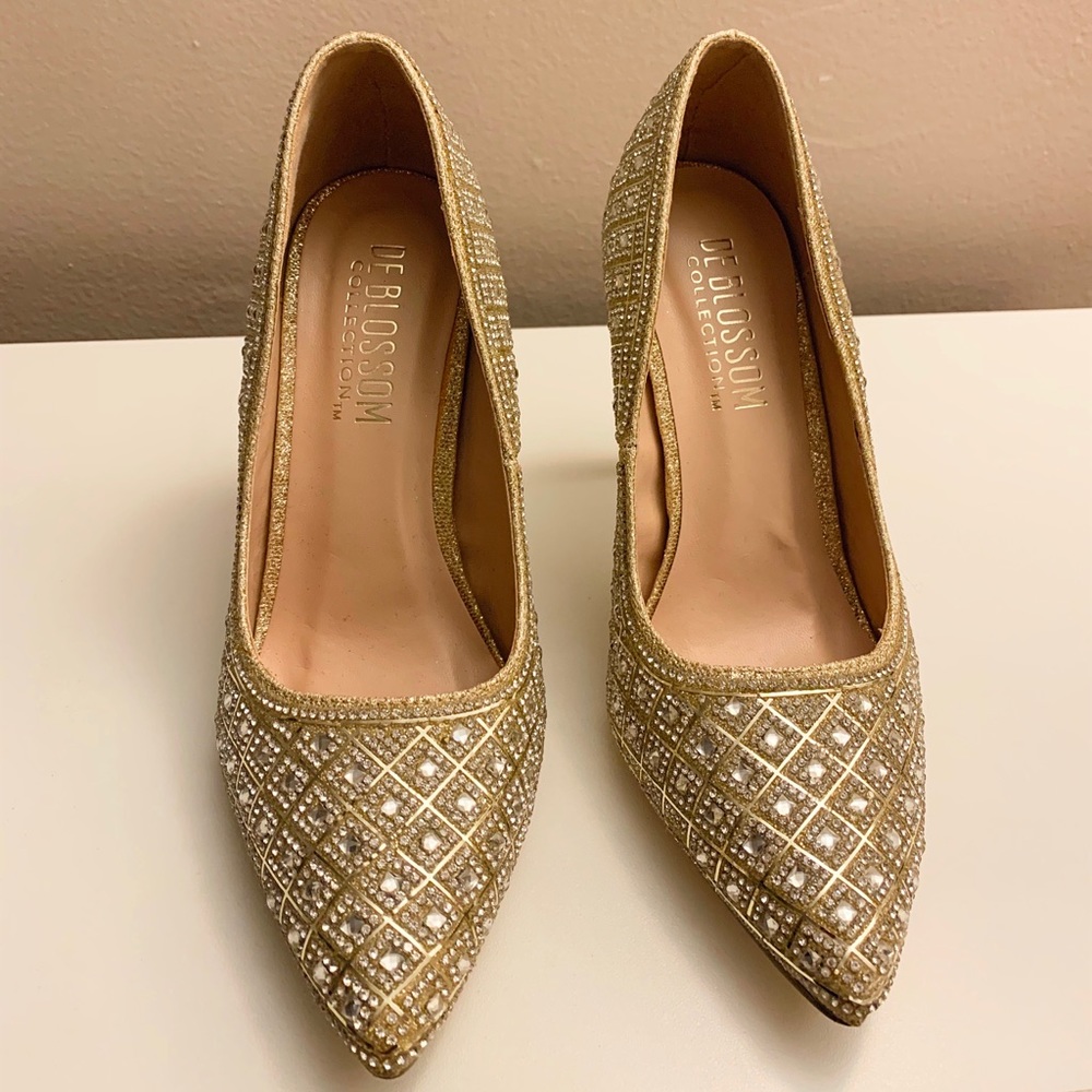 Sparkly gold pumps - Picture 1 of 3